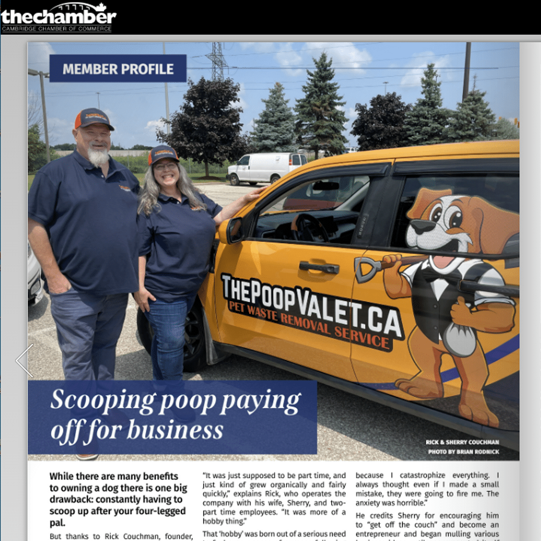 Cambridge Chamber of Commerce article on The Poop Valet